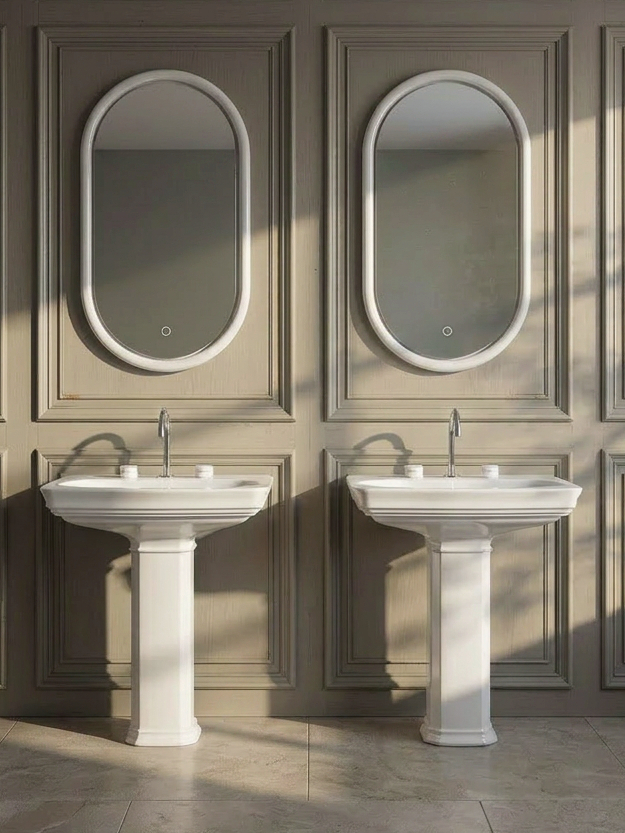 Milano Collection - A mirror that plays with shapes.