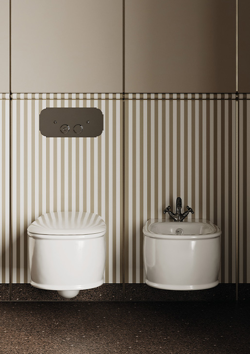Collezione Atelier - Sanitari sospesi rimless minimal-retró