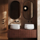 COL006 COGNAC QUADRO countertop washbasin COL006 COGNAC QUADRO countertop washbasin
