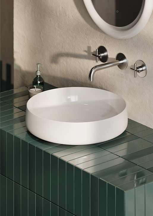 Collezione Cognac e Cognac Quadro, lavabi bagno di design