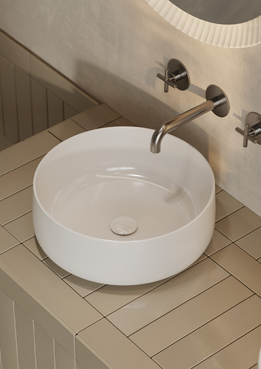 Collezione Cognac e Cognac Quadro, lavabi bagno di design