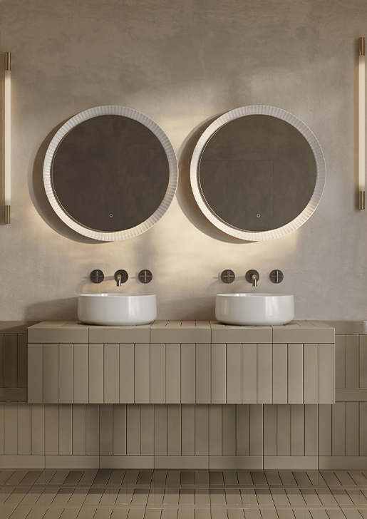 Collezione Cognac e Cognac Quadro, lavabi bagno di design