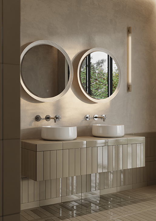 Collezione Cognac e Cognac Quadro, lavabi bagno di design
