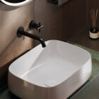 COL009 COGNAC QUADRO Lavabo Appoggio