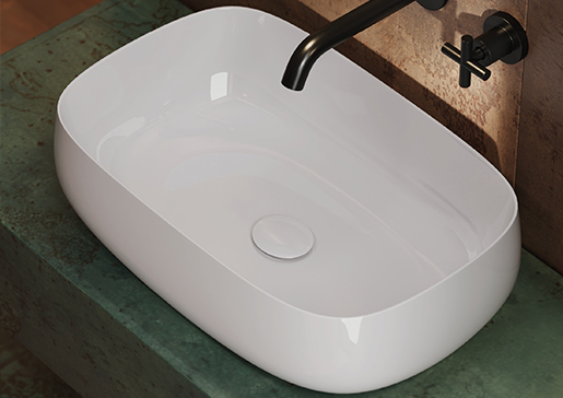Collezione Cognac e Cognac Quadro, lavabi bagno di design
