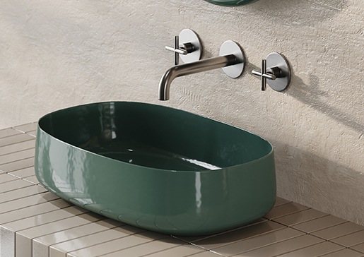 Collezione Cognac e Cognac Quadro, lavabi bagno di design