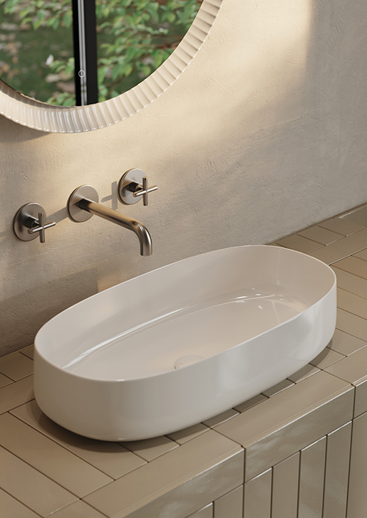 Collezione Cognac e Cognac Quadro, lavabi bagno di design