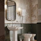 HEL002 + HEC002 HERMITAGE wall hung washbasin with column HEL002 + HEC002 HERMITAGE wall hung washbasin with column