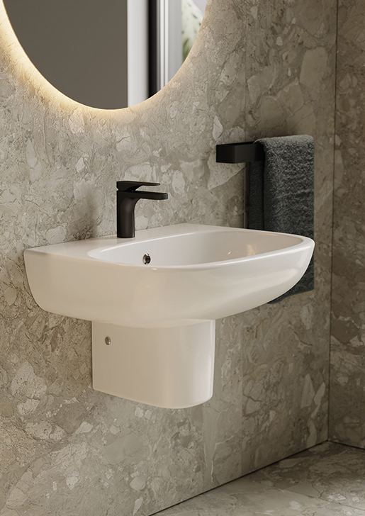 Collezione Ten - Sanitari moderni filomuro con lavabo